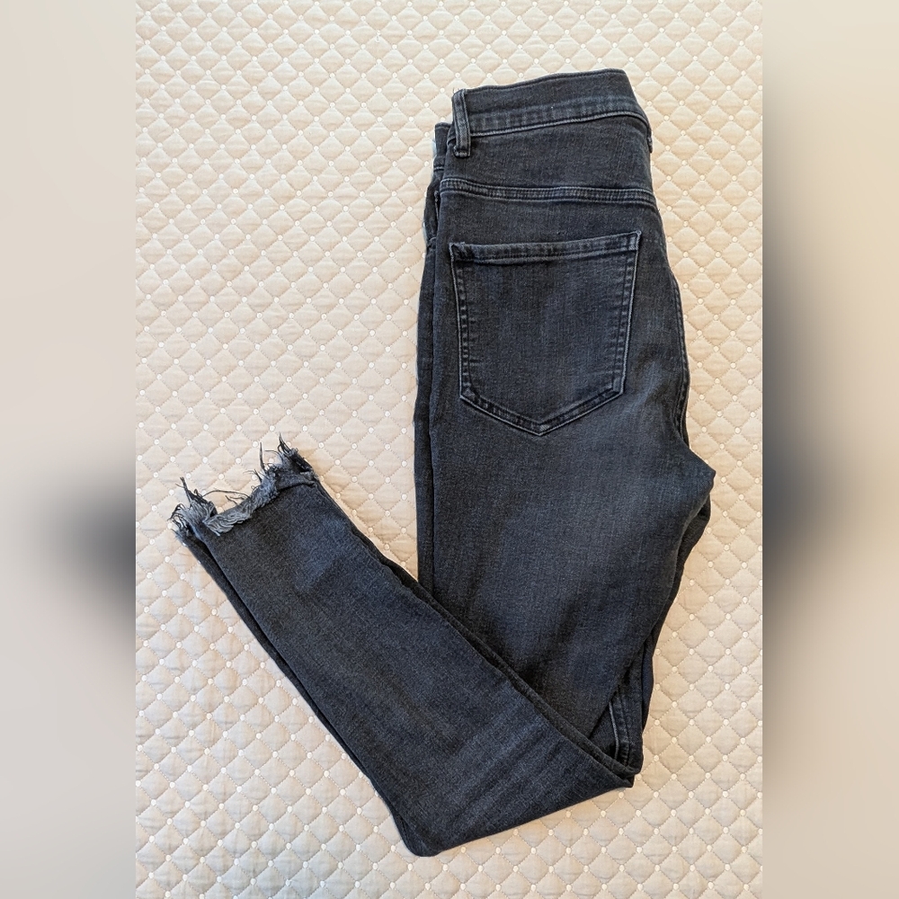 Express Women's Black Denim Leggings, Size 8